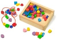 KORALIKI do NAWLEKANIA drewniane ponad 80 szt.