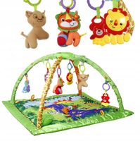 PODWÓJNA MATA INTERAKTYWNA EDUKACYJNA DLA DZIECI GRZECHOTKI GRYZAKI ZABAWKI