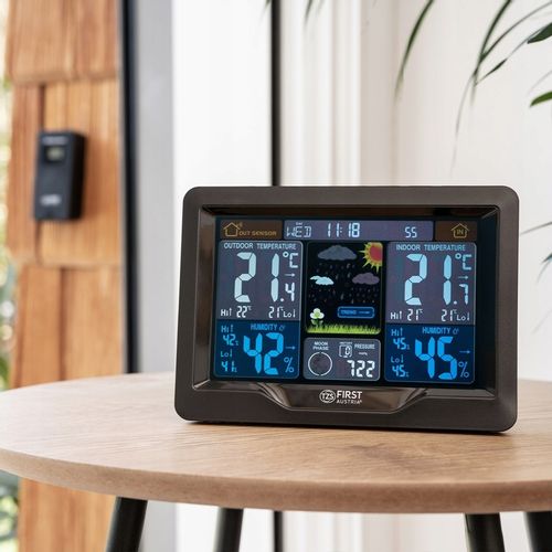 Bezprzewodowa stacja pogody ZEGAR HIGROMETR first austria na Arena.pl