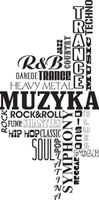 100X50CM RODZAJE MUZYKI NAKLEJKA