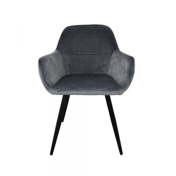 18153 Antracytowy komplet welurowych krzeseł 2 sztuki nowoczesne zdjęcie 6