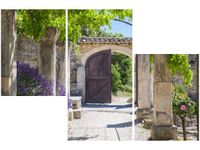 60 90CM OBRAZ 3 ELEM STARE OPACTWO ST HILAIRE ŚCIENNY DRUK PŁÓTNO