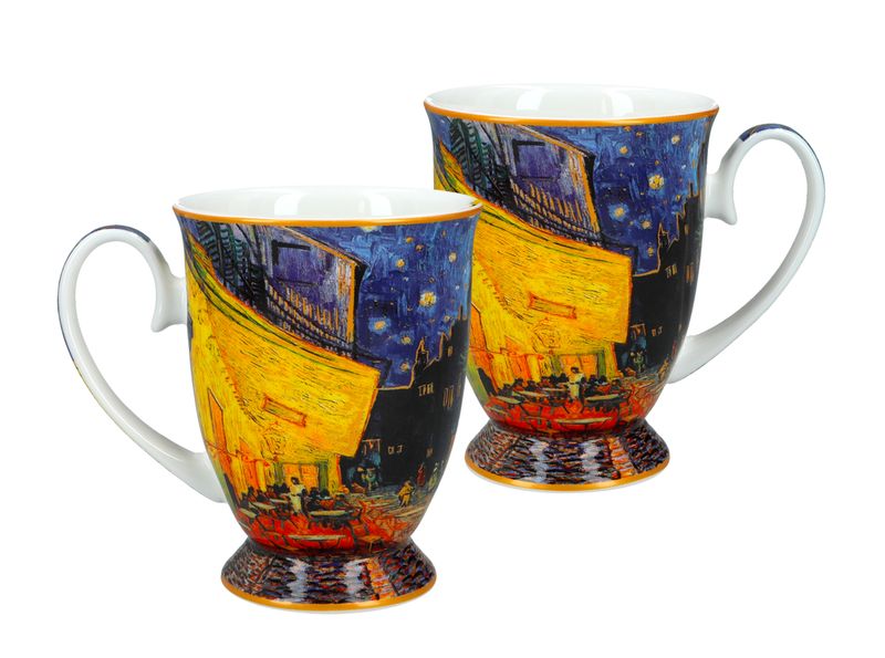 Kpl. 2 kubków w sercu - V. van Gogh, Taras kawiarni nocą (CARMANI) zdjęcie 2