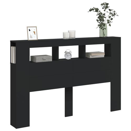 Wezgłowie łóżka z LED, czarne, 160x18,5x103,5 cm na Arena.pl