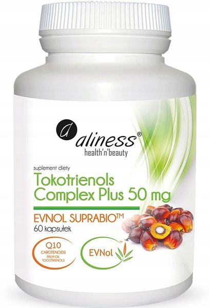 Suplement Diety Witamina E Complex Tokotrienole 50mg Q10 60 Kaps ALINESS zdjęcie 2