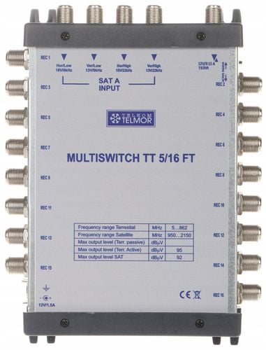 MULTISWITCH TT-5/16-FT 5 WEJŚĆ/16 WYJŚĆ TELMOR na Arena.pl