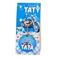 brelok dla taty - tato wszystkiego co najlepsze -  wzór niebieski 3361-t2a