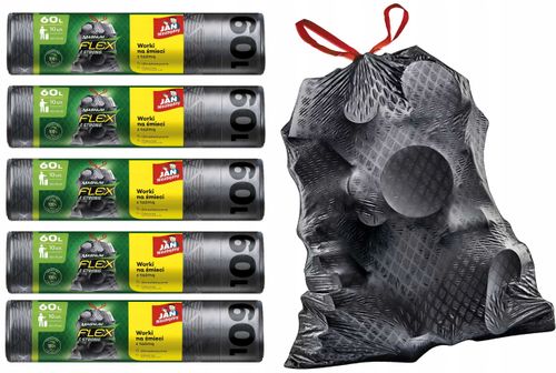 jan niezbędny worki ld magnum flex taśma 60l 10szt. - 5 op. na Arena.pl