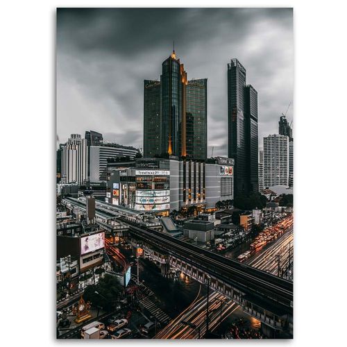 OBRAZ CANVAS NA PŁÓTNIE Miasto Chmury  60x90 na Arena.pl