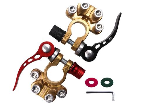 Klemy zaciskowe do akumulatora 6V, 12V, 24V - komplet na Arena.pl