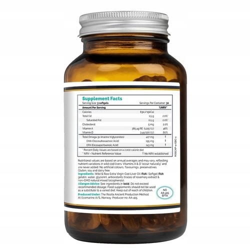 Tran Rosita Extra-Virgin Cod Liver Oil (EVCLO) 90 kapsułek na Arena.pl