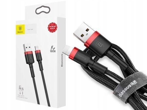 Kabel Baseus Kevlar USB do Type-C, 2A, 2 metry, czerwono - czarny na Arena.pl
