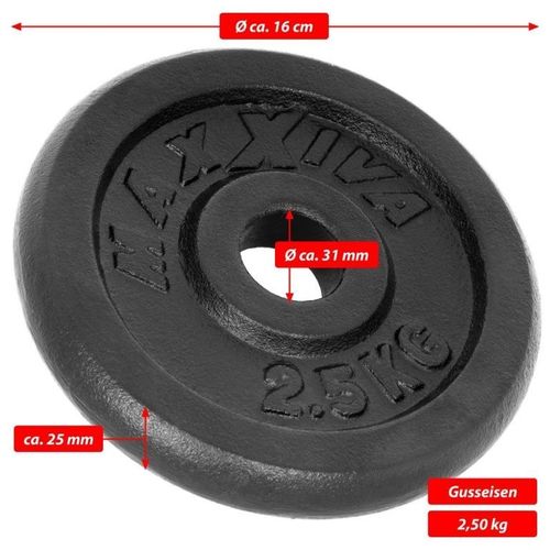 MAXXIVA Zestaw 2 ciężarków do hantli o łącznej wadze 5 kg, ż na Arena.pl