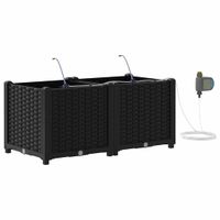 Donice ogrodowe Czarny 80 x 40 x 37.5 cm Stal