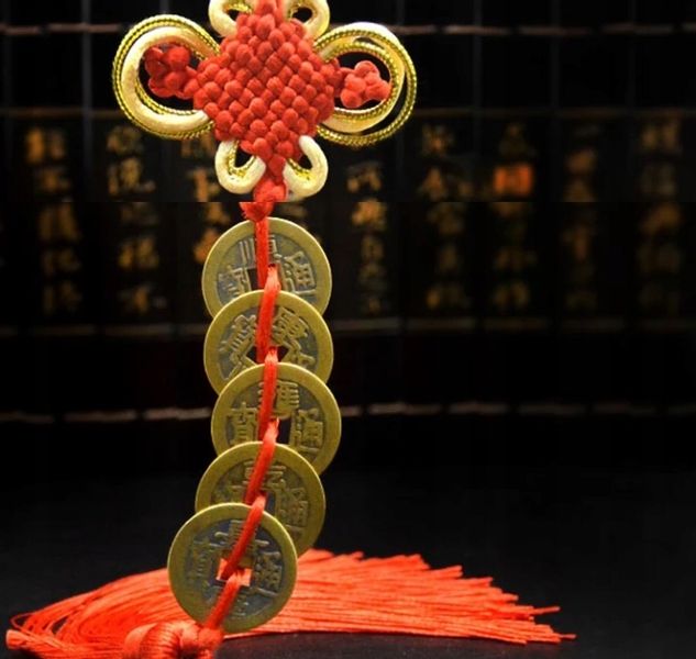 BRELOCZEK SZNUR TALIZAM FENG SHUI CHIŃSKA MONETA SZCZĘŚCIE TALISMAN LUCK zdjęcie 7