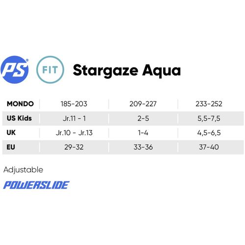 Rolki Powerslide Stargaze Aqua adj. Teal White Junior 33-36 na Arena.pl