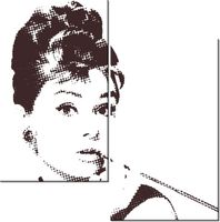 60CM 50CM OBRAZ ŚCIENNY AUDREY HEPBURN DRUK PŁÓTNO