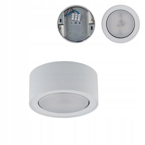 FLEA BIAŁY OPRAWA SUFITOWA SPOT NT 1X GX53/ 12W IP20 STAL LAKIEROWANA na Arena.pl