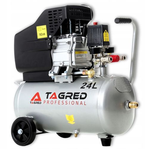 SPRĘŻARKA POWIETRZA KOMPRESOR OLEJOWY 3,4KM 24L + ZESTAW PNEUMATYCZNY na Arena.pl