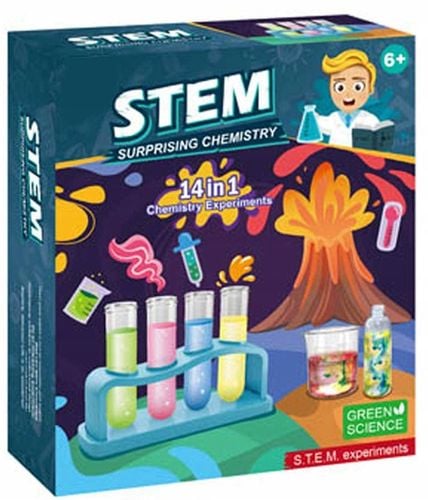 EKSPERYMENTY DLA DZIECI ZESTAW EDUKACYJNY WULKAN MAŁY CHEMIK 14W1 WYBUCH na Arena.pl