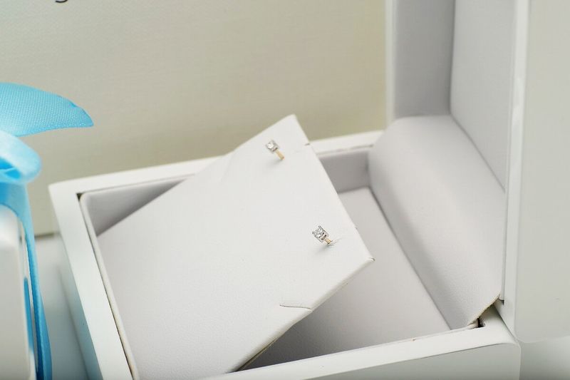 Emaga Złote kolczyki KXD2555 - Diament zdjęcie 6