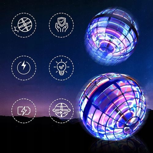 LATAJĄCA PIŁKA LATAJĄCA BOOMERANG SPINNER KULA STEROWANY RĘKĄ LED na Arena.pl