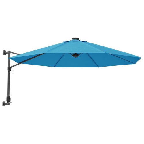 Ścienny parasol ogrodowy z LED, niebieski, 290 cm na Arena.pl