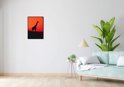 Plakat 42x59,4cm Żyrafa w Czerni na Arena.pl