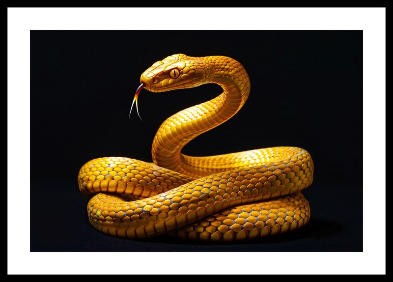 Plakat 45x30cm Złoty Wąż zdjęcie 3