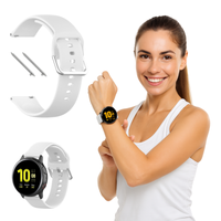 Pasek do Samsung Galaxy Watch 46mm, 3 45mm, S3 Classic silikon biały 22mm