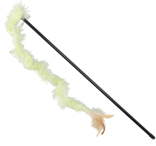 TRIXIE Wędka z pluszowym ogonem prawdziwymi piórkami zabawka kota 110 cm na Arena.pl