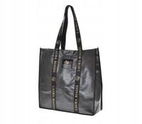 Laura Biaggi - torebka zakupowa shopper fakturowana koła czarna 0200