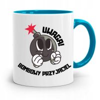 Kubek Błękitny Dla Przyjaciela Bombowy Przyjaciel Z Nadrukiem Ze Zdjęciem
