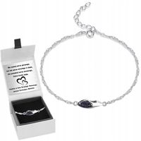 BRANSOLETKA SREBRNA 925 DAMSKA NOC KAIRU GRAWER NA WALENTYNKI SREBRO