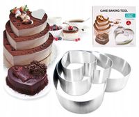 OPASKA FORMA DO PIECZENIA TORTU RANT STAŁY SERCE SERCA WALENTYNKI 3x H4,5cm