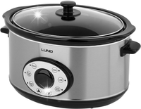 WOLNOWAR GARNEK CERAMICZNY SLOW COOKER INOX LCD 280W 4,5L Z PROGRAMATOREM