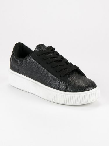 CZARNE TRAMPKI SNAKE PRINT Rozmiar - 41 na Arena.pl