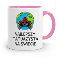 Dla Tatuażystki Tatuażysty Kubek Różowy Na Prezent Z Nadrukiem Ze Zdjęciem