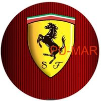 Opłatek na tort Urodziny Ferrari Auto Samochód Logo Bryka Fura Tekst Gratis