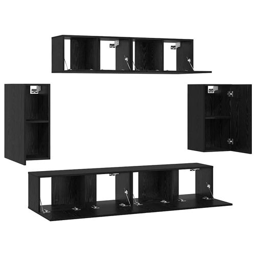 Zestaw szafek RTV 6 pcs Czarny dąb 80 x 30 x 30 cm na Arena.pl