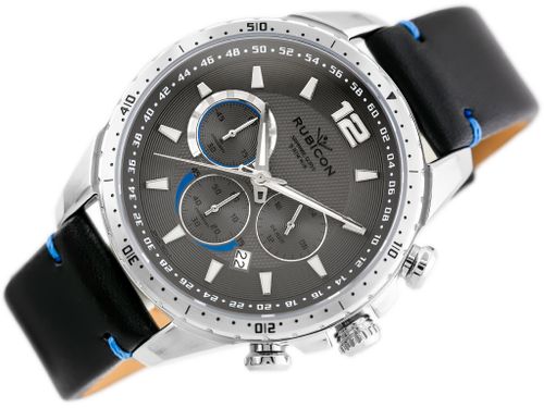 RUBICON RNCD98 - CHRONOGRAF (zr095c) black/silver na Arena.pl
