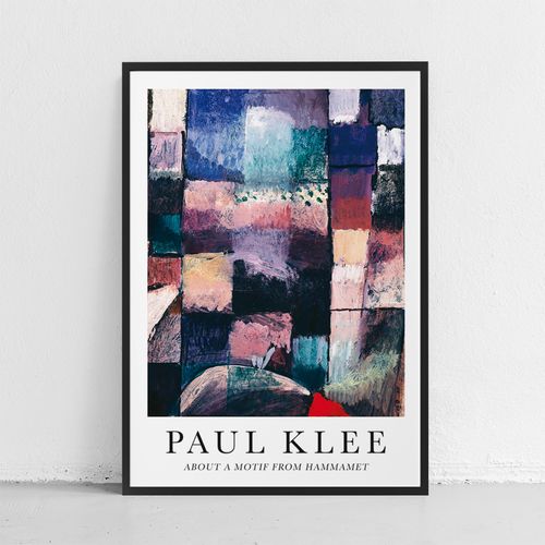 Plakat Paul Klee abstrakcja reprodukcja 50x70 cm w czarnej ramie na Arena.pl