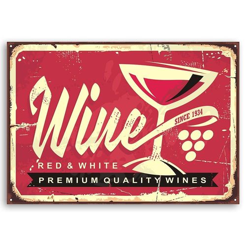 Obraz na płótnie – Canvas, Czerwone wino retro 60x40 na Arena.pl