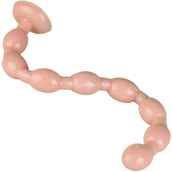 Długie Kulki Analne Na Przyssawce, Korek XXL 50 cm Cielisty zdjęcie 4