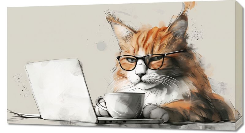 Obraz 90x50cm Nie przed Kawusią zdjęcie 1