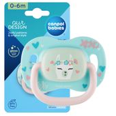 CANPOL Smoczek uspokajający symetryczny 0-6m EXOTIC LAMA