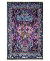 Unikalny dywan orientalny z motywem czaszki 120x190 cm – artystyczny design