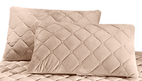 POSZEWKA NA PODUSZKĘ PLUSZ 2 SZT 48x74 CM POKROWIEC OCHRANIACZ BEŻOWY