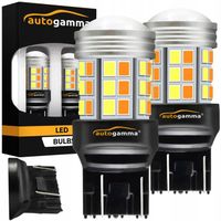 Żarówki W21/5W WY21/5W LED 7443 Dual Color SMD Biały + Pomarańczowy 2 szt.