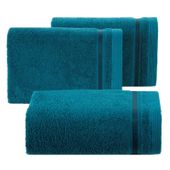 Ręcznik frotte z bordiurą ABBIE 100X150 turkusowy